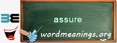 WordMeaning blackboard for assure